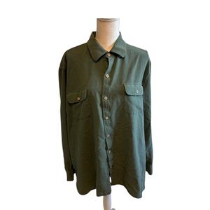 Men’s extra large button-down stage green shirt